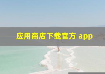 应用商店下载官方 app